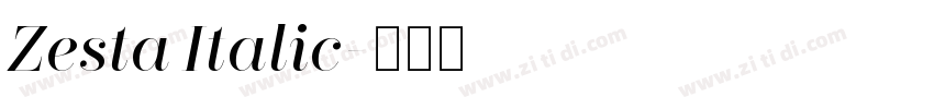 Zesta Italic字体转换